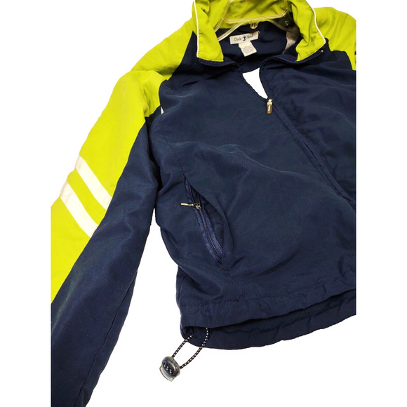 Duck Head Windbreaker Jacket Lightweight Size S Green Blue Zip Pockets Lined - Picture 7 of 11